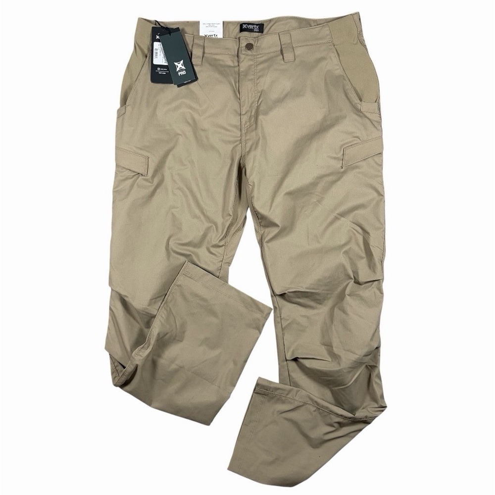Vertx Pro Fusion Flex Pants Men 38x33 Khaki Tactical Cargo Stretch VTX1201 NWT